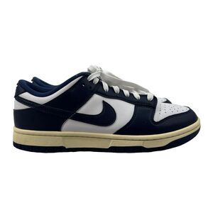 Nike Dunk Low Vintage Sneaker Womens 10.5 Navy White Athletic Shoe DD1503-115
